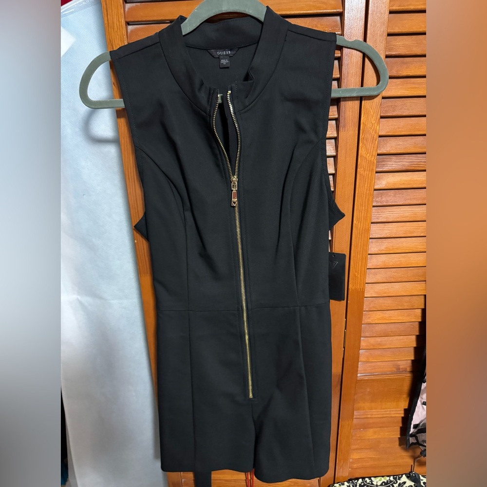 Guess black romper with belt